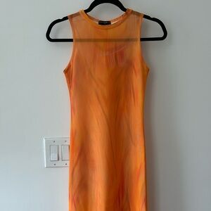 With Harper Lu Mesh Maxi Dress